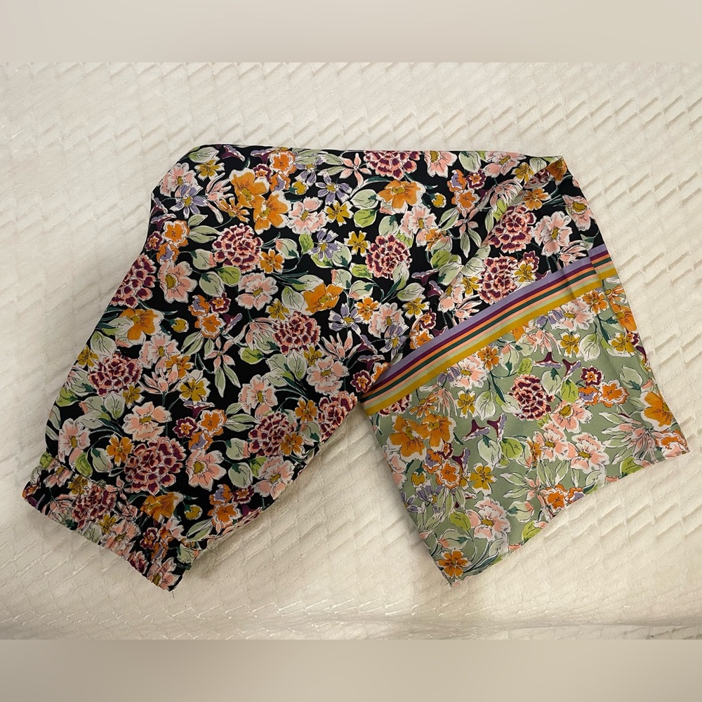 Zara Black and Orange Floral Shorts